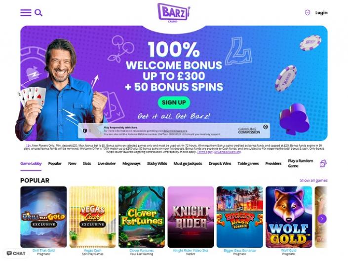 Barz casino official website