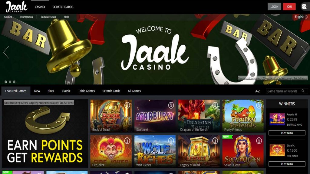 Jaak Casino official website