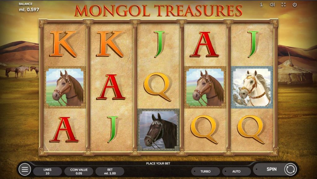 Rozgrywka na automacie Mongol Treasures